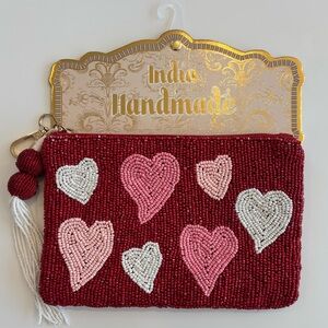 ❤️Made in India - Beaded Hearts - Valentine’s Day - Red, Pink and White🩷